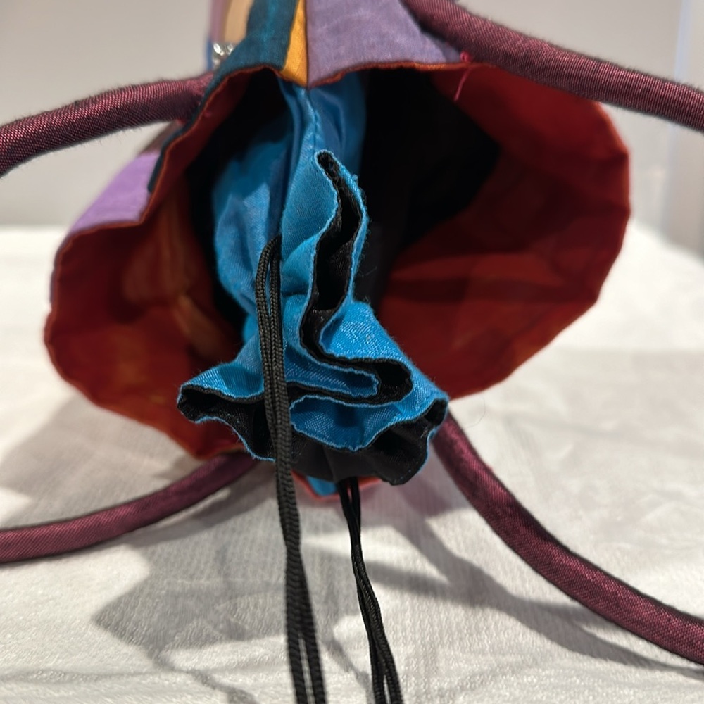 Gently Used Small Colorful Patchwork Handbag - image 4